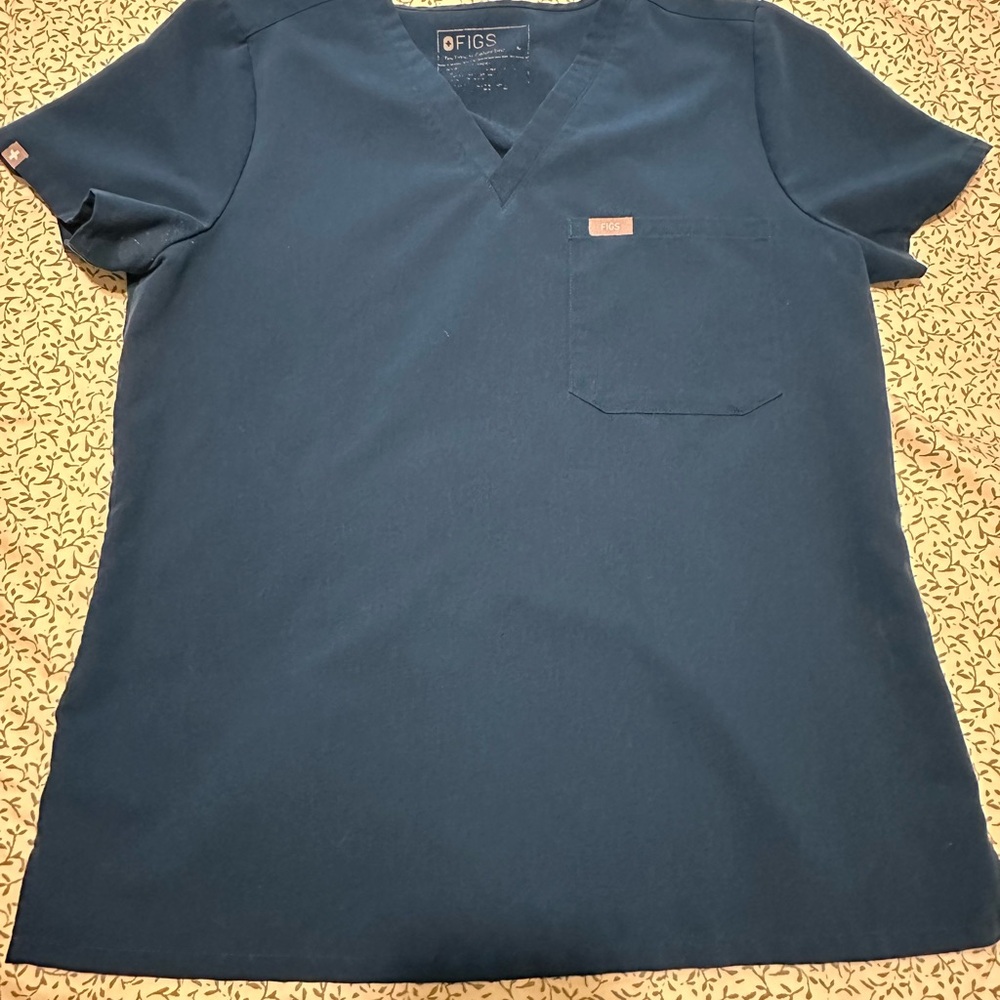 Figs Catarina Scrub Top Deep Reef